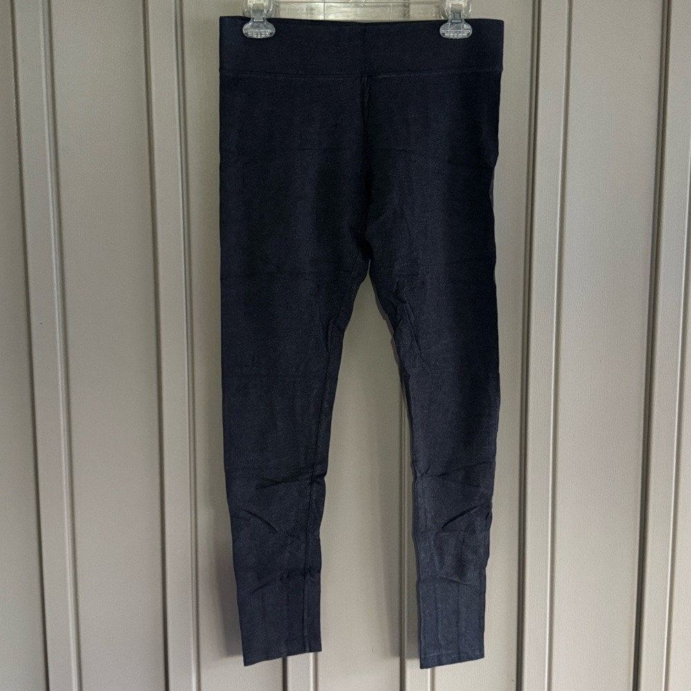 Hue Graphite Heather Ultra Leggings with Wide Waistband size Medium